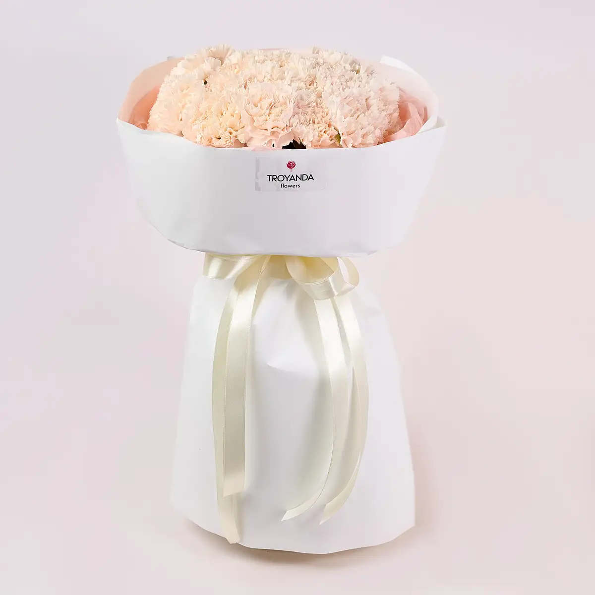 Букет 25 Бежевих Гвоздик купити