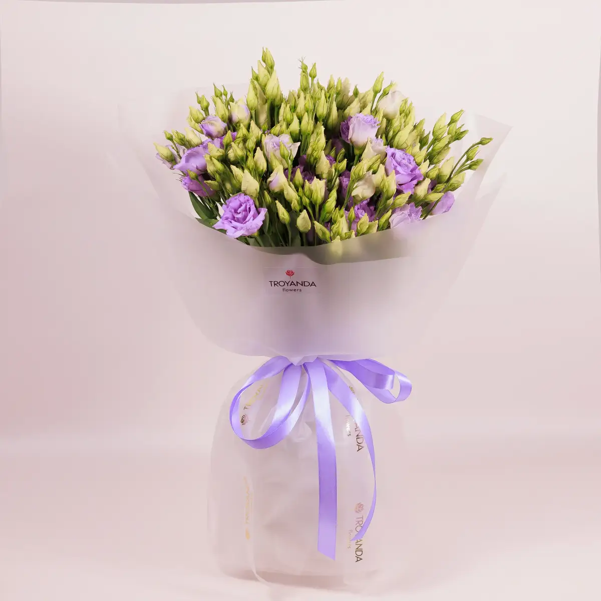 Букет 15 Лавандовых эустом купить