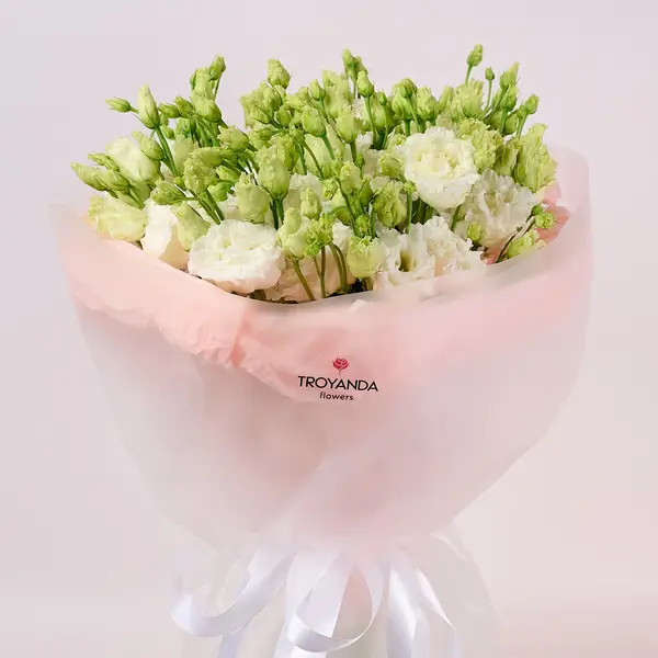 Букет 11 белых еустом купить