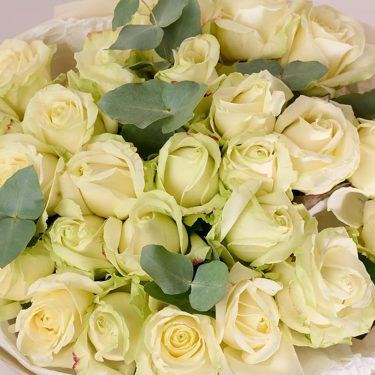 Букет 27 Роз белых Аваланч купить недорого в Украине, фото 3