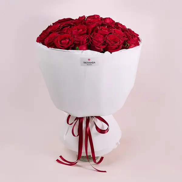 Букет 25 Троянд червоних Евер Ред купити
