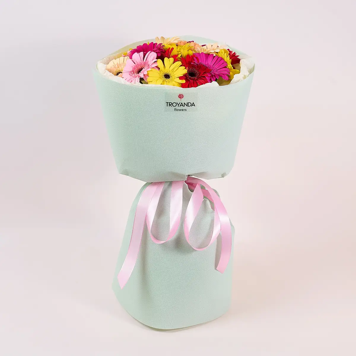 Букет из 15 разноцветных гербер купить