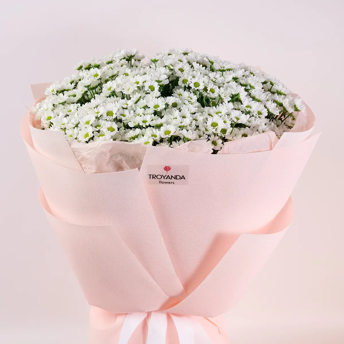 Букет 25 Білих Хризантем Сантіні купити недорого в Україні, фото 2