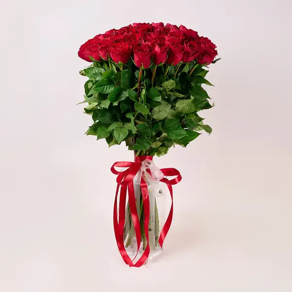 Букет 45 Троянд червоних Мадам Ред купити