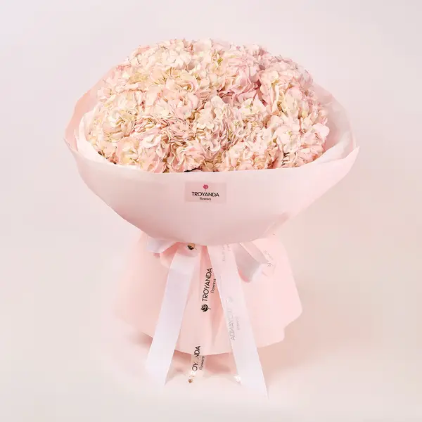 Букет 11 Рожевих Гортензій купити