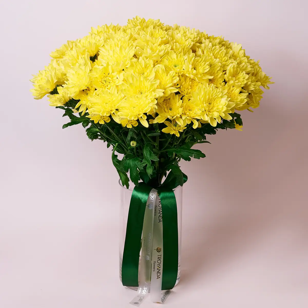 Букет 25 Жовтих Хризантем купити
