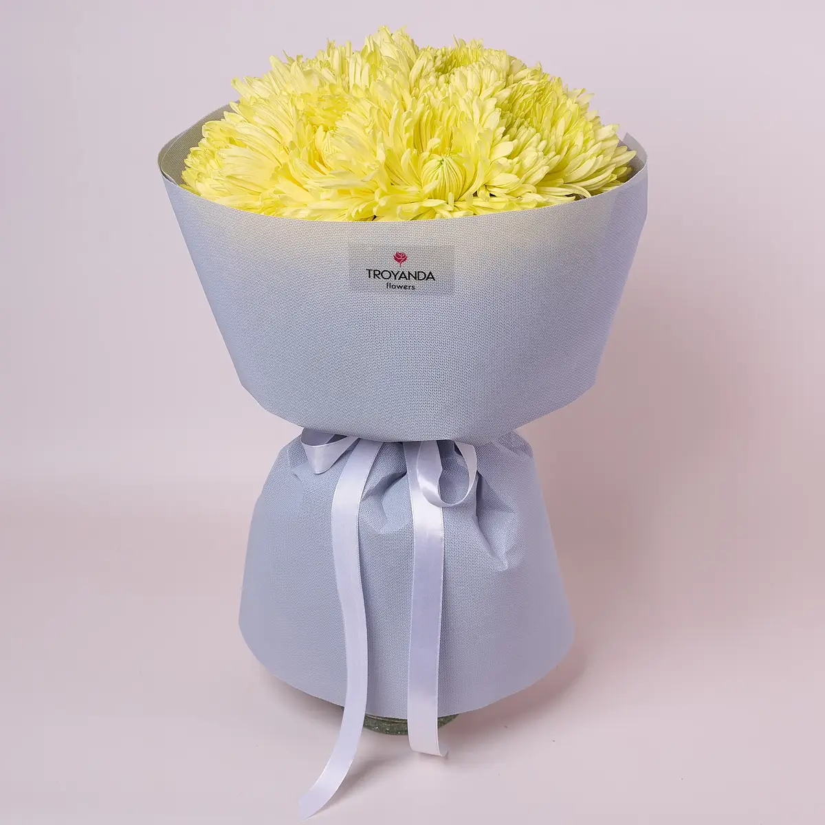 Букет 11 Однобутонних Жовтих Хризантем купити