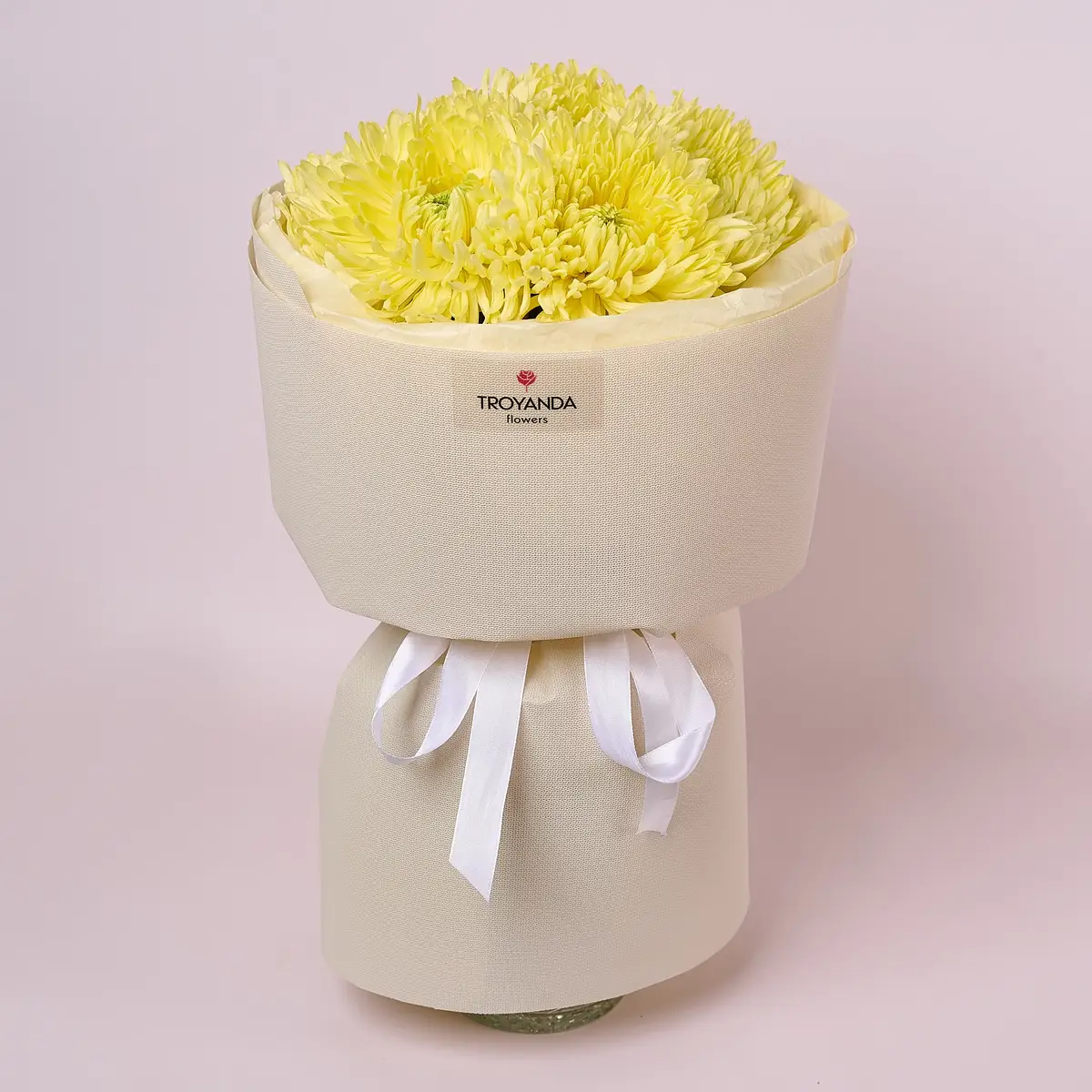 Букет 7 Однобутонних Жовтих Хризантем купити