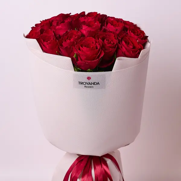 Букет 19 Троянд червоних Мадам Ред купити