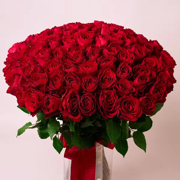 Букет 101 Троянда червона Мадам Ред купити