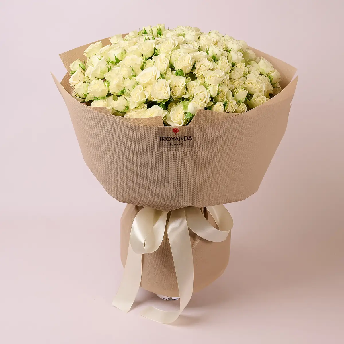 Букет 51 Троянда спрей Сновфлейк купити