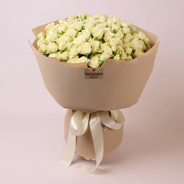 Букет 51 Троянда спрей Сновфлейк купити