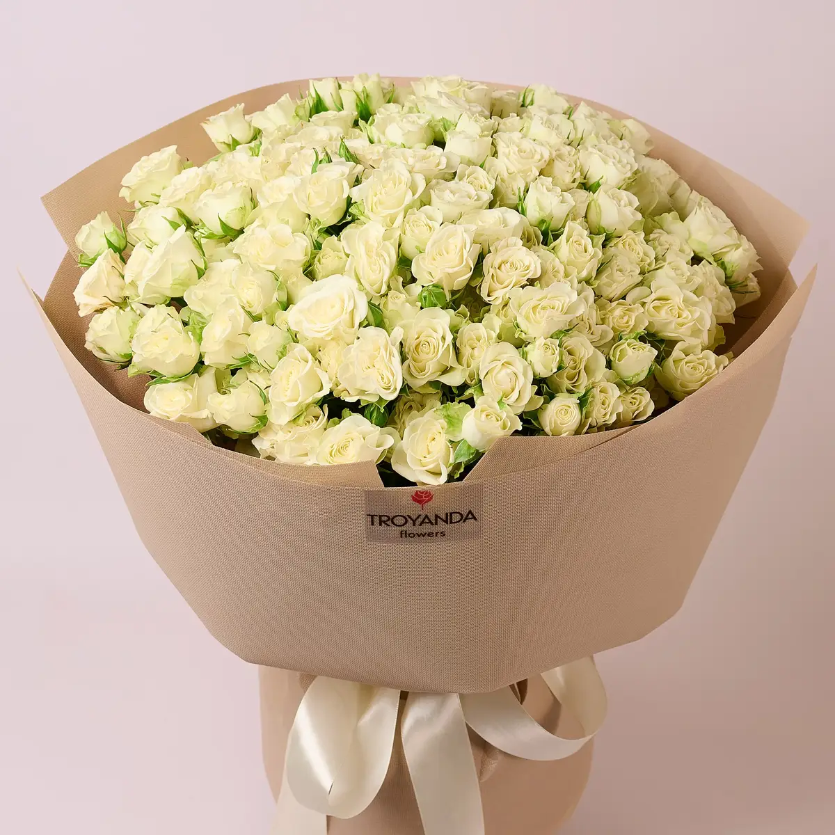 Букет 51 Троянда спрей Сновфлейк купити недорого в Україні, фото 2