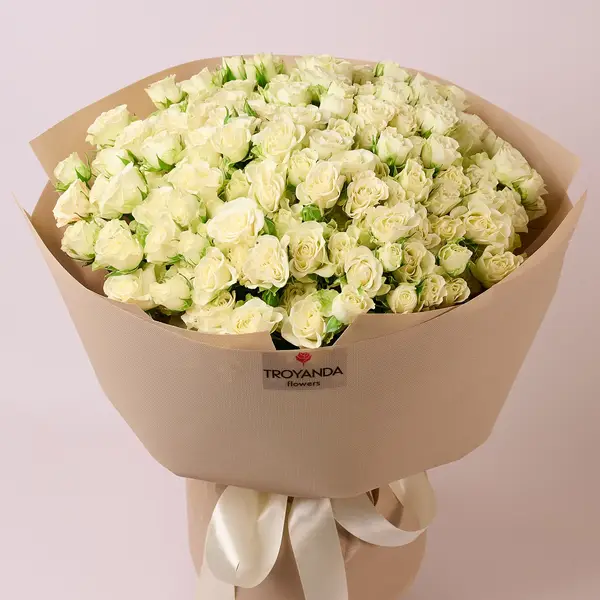 Букет 51 Троянда спрей Сновфлейк купити