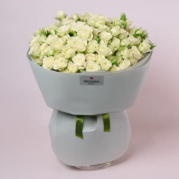 Букет 31 Троянда спрей Сновфлейк купити