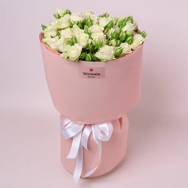 Букет 11 Троянд спрей Сновфлейк купити