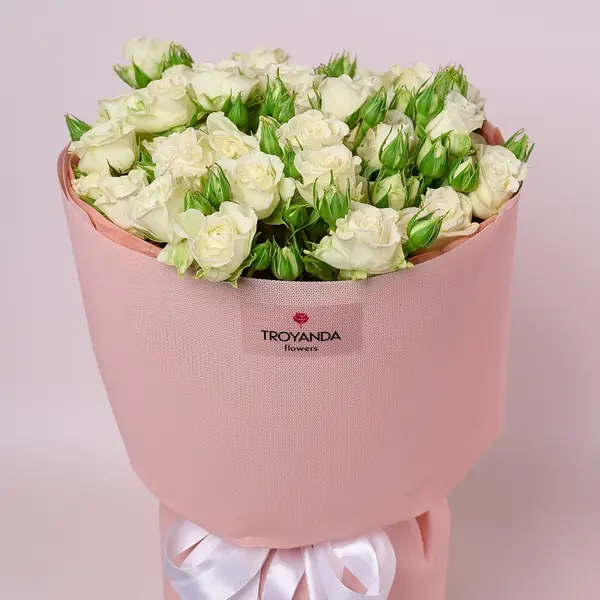 Букет 11 Троянд спрей Сновфлейк купити