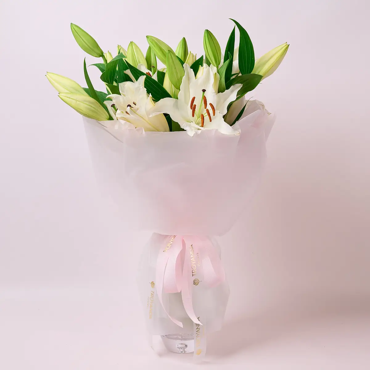 Букет 5 Білих Лілій купити