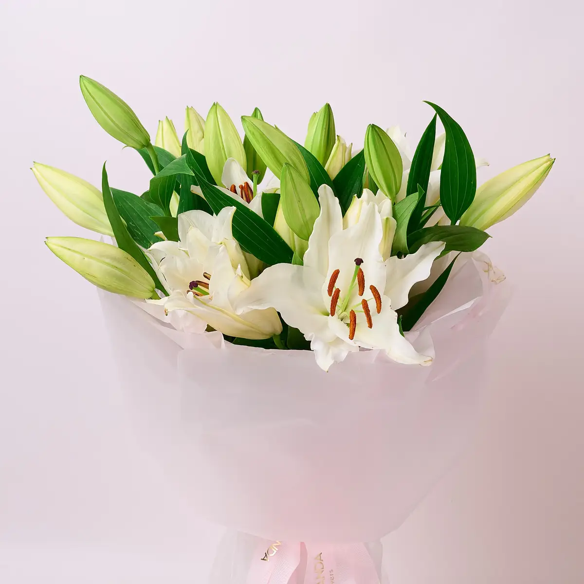 Букет 5 Білих Лілій купити недорого в Україні, фото 2