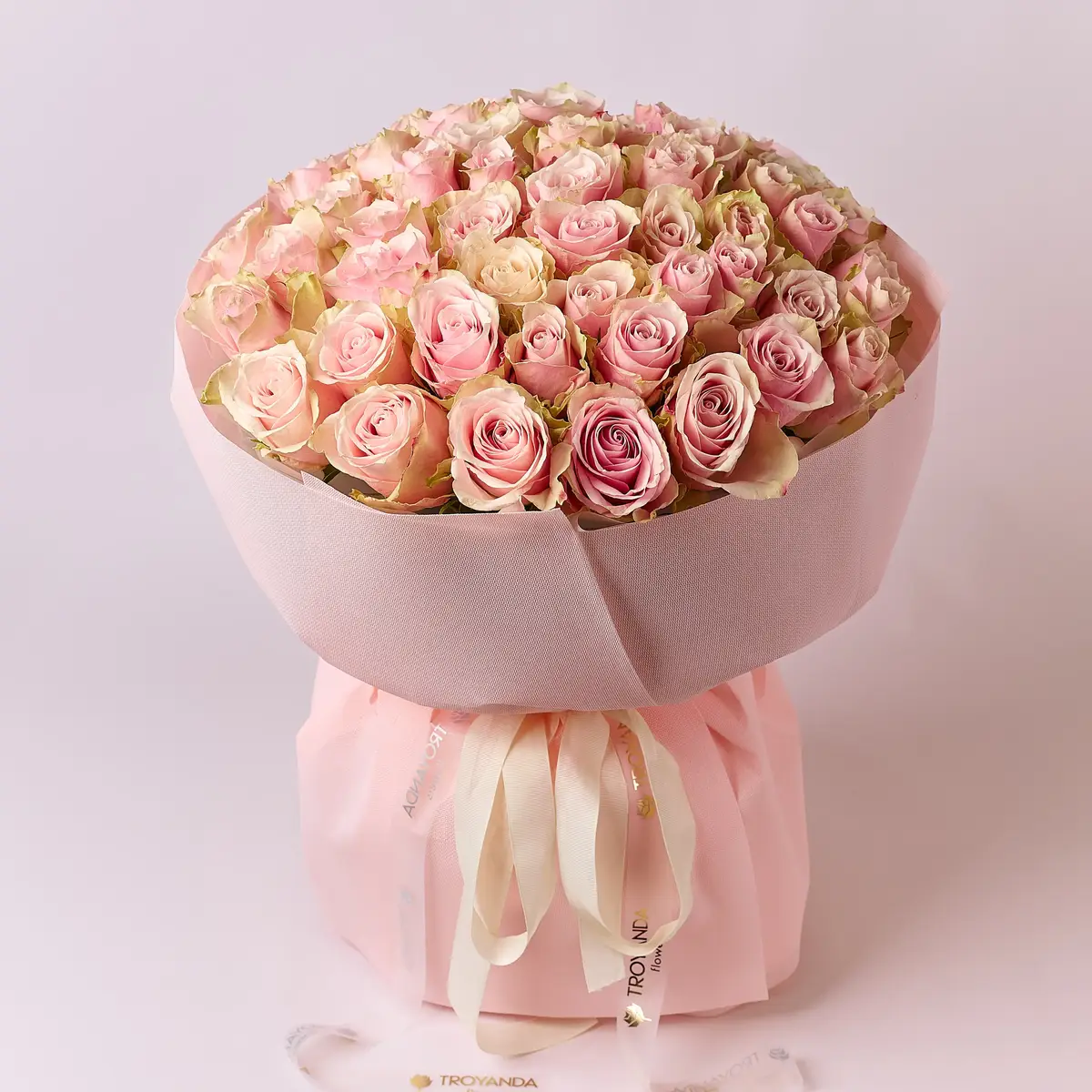 Букет 51 Троянда Пінк Атена купити