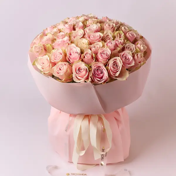 Букет 51 Троянда Пінк Атена купити