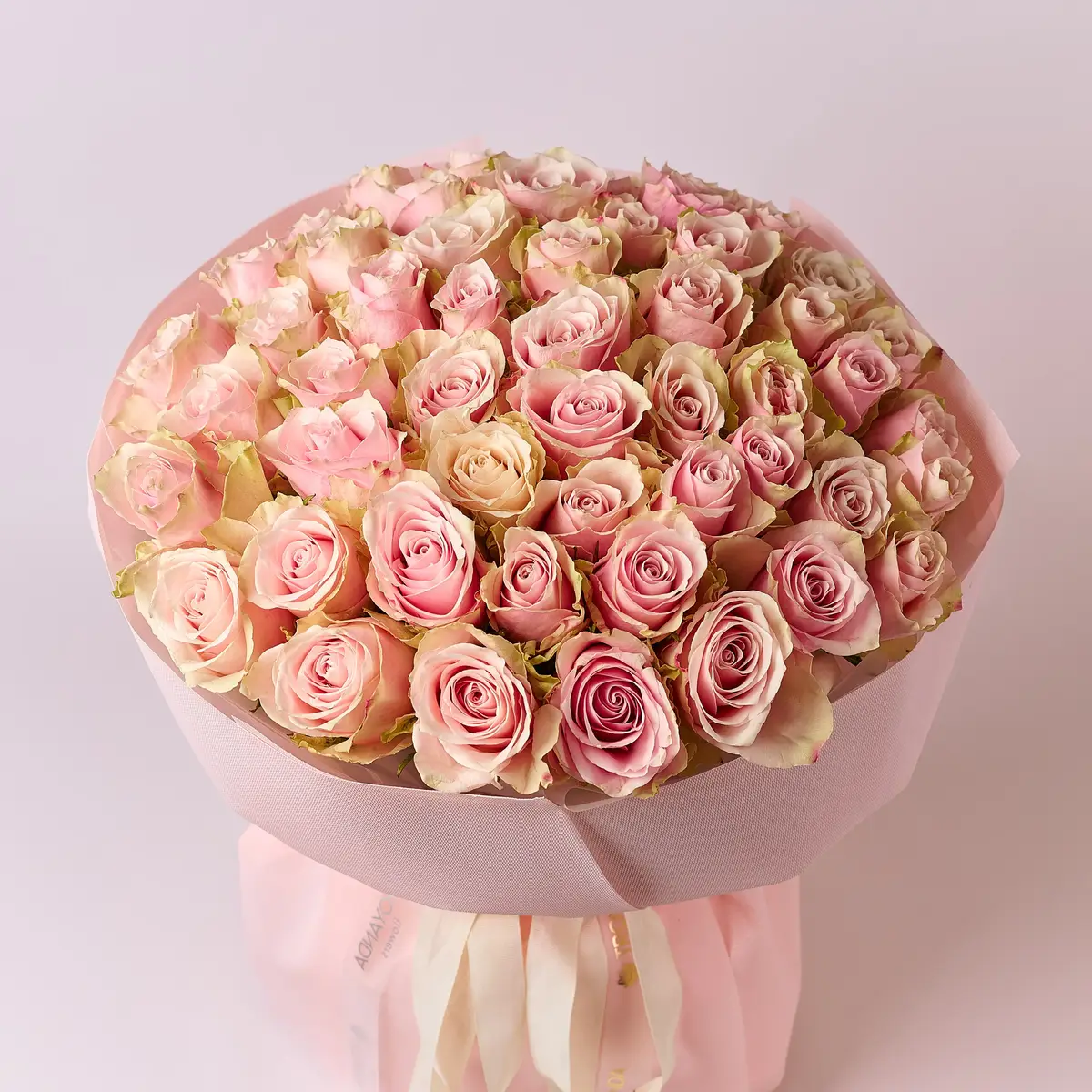 Букет 51 Троянда Пінк Атена купити недорого в Україні, фото 2