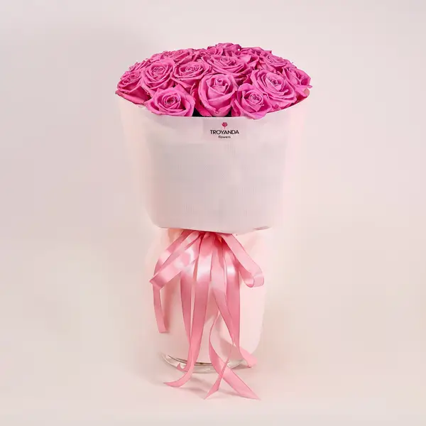 Букет 19 Троянд Аква купити