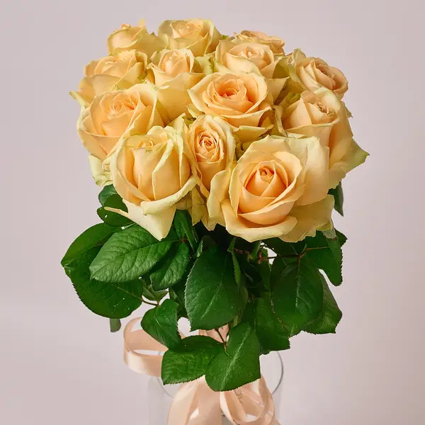 Букет 13 Роз Пич Аваланч купить