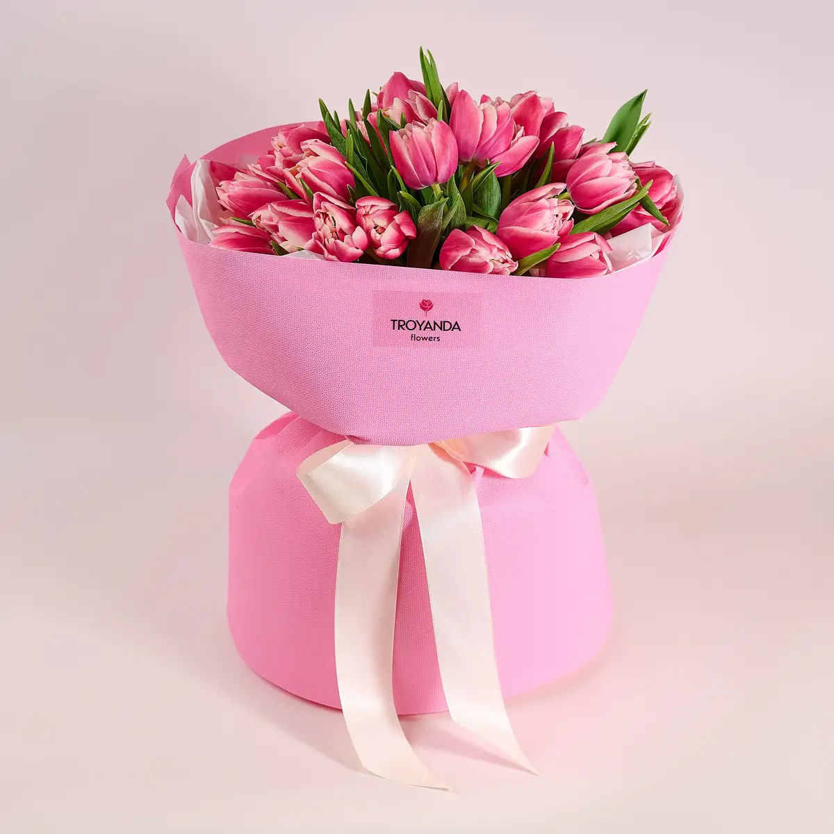Букет 31 Розовый пионовидный тюльпан купить