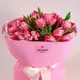 Букет 31 Розовый пионовидный тюльпан купить