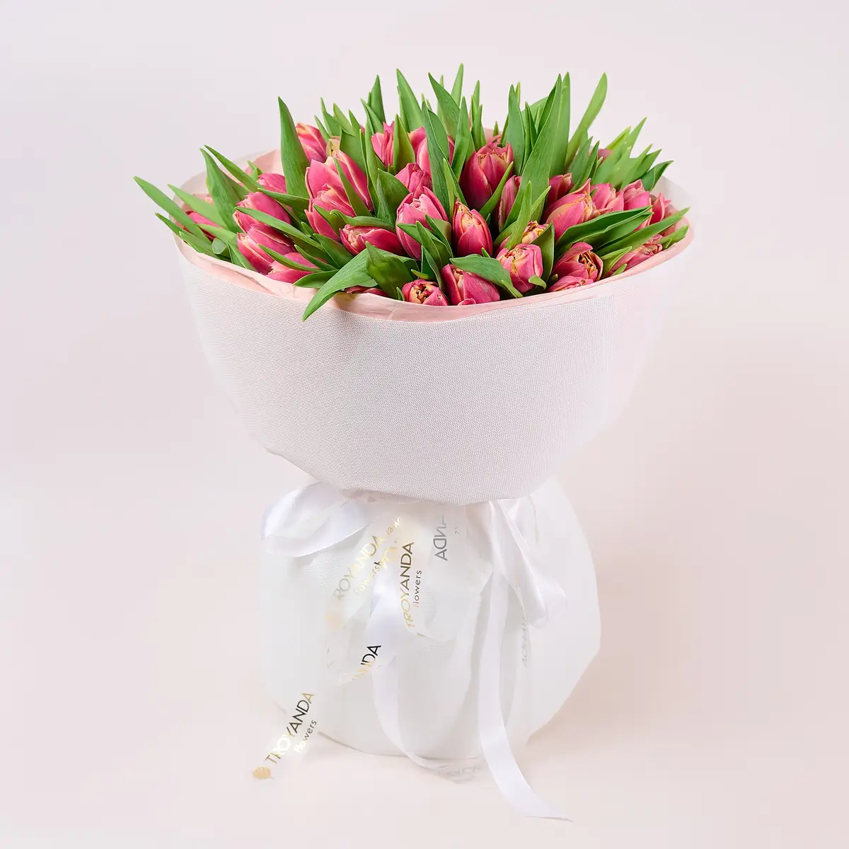 Букет 51 Розовый пионовидный тюльпан купить