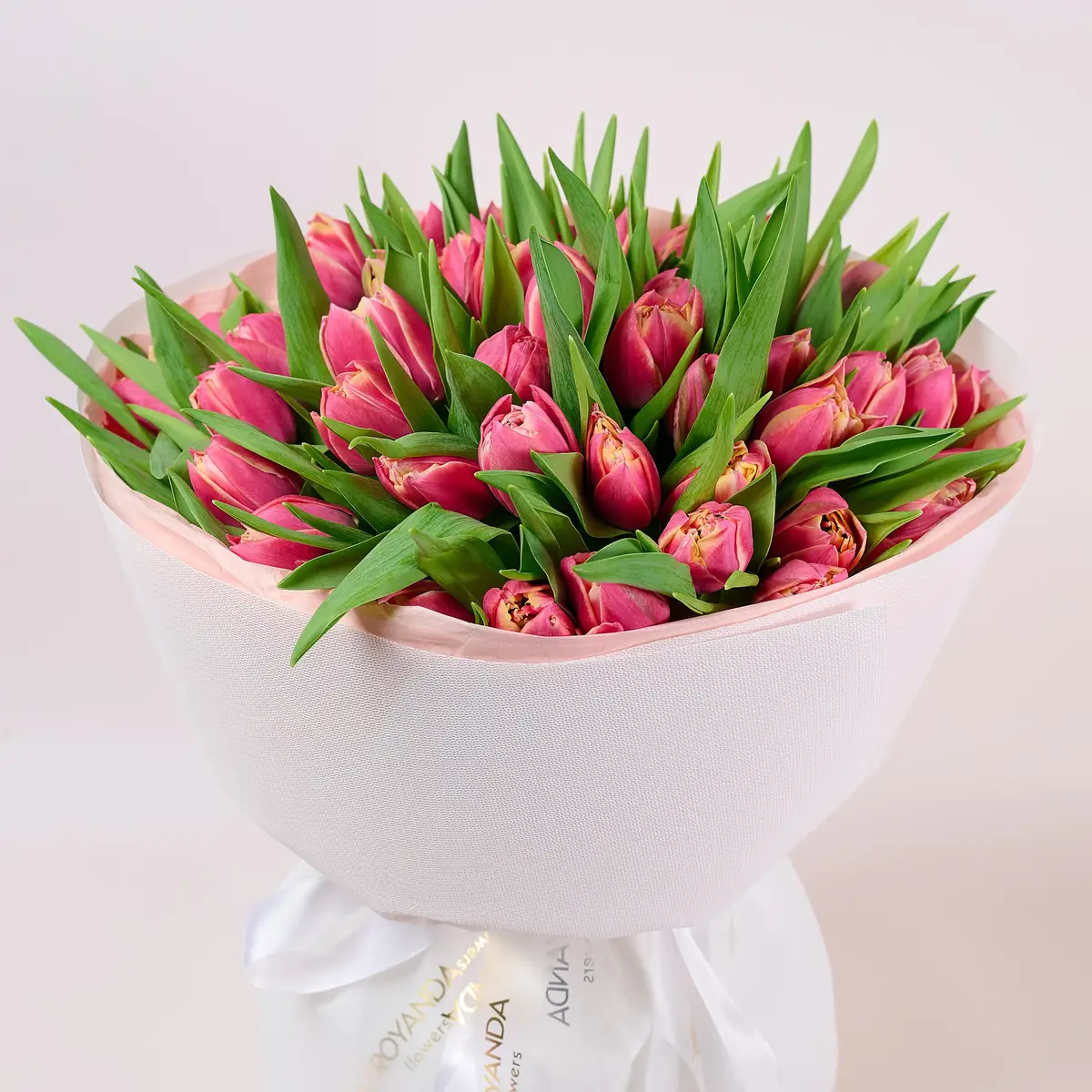 Букет 51 Розовый пионовидный тюльпан купить недорого в Украине, фото 2