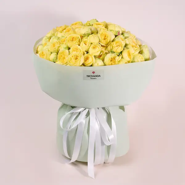 Букет 35 Троянд спрей Піоні Баблз купити