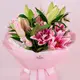 Букет 9 Рожевих Лілій купити