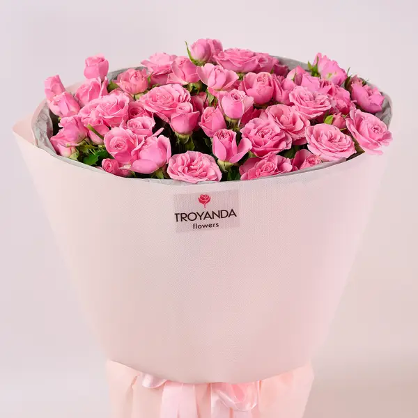 Букет 15 Роз спрей Пинк Бум купить