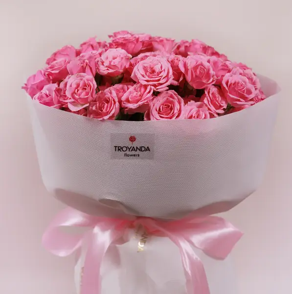 Букет 25 Роз спрей Пинк Бум купить