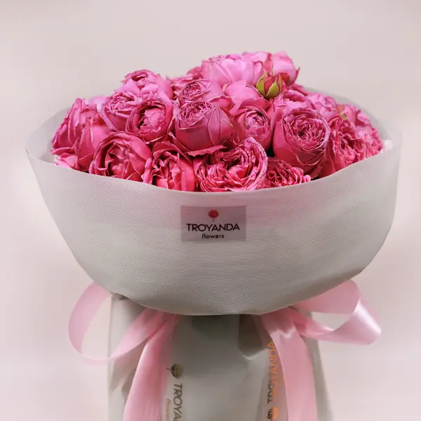 Букет 15 Троянд спрей Місті Баблз купити