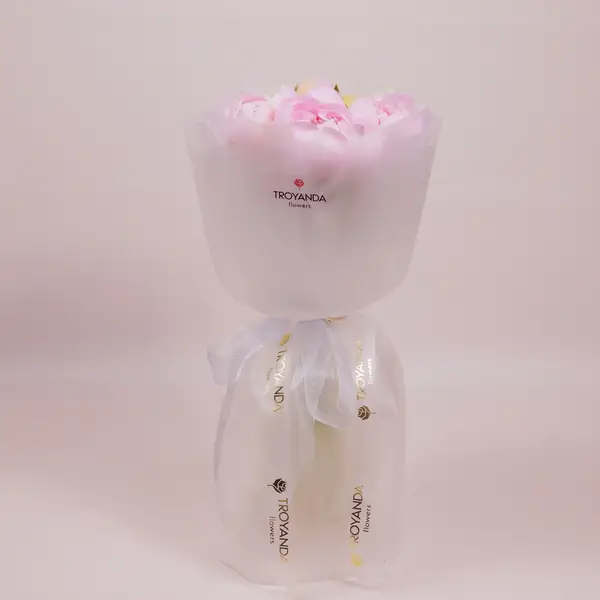 Букет 7 Рожевих Півоній Енжел Чікс купити