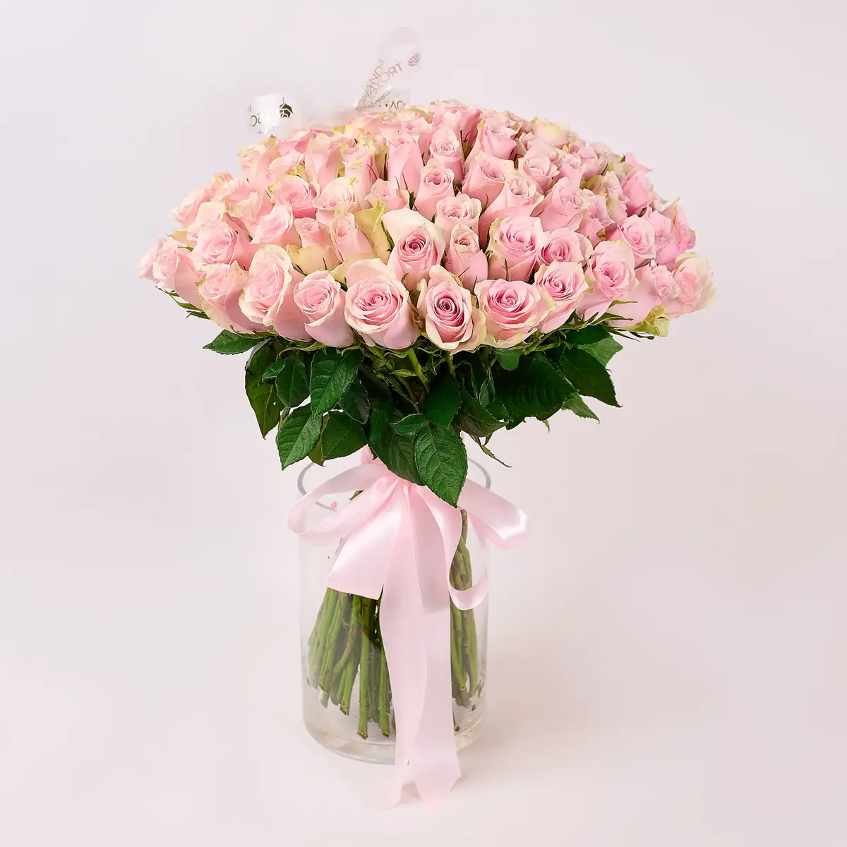 Букет 101 Троянда Пінк Атена купити