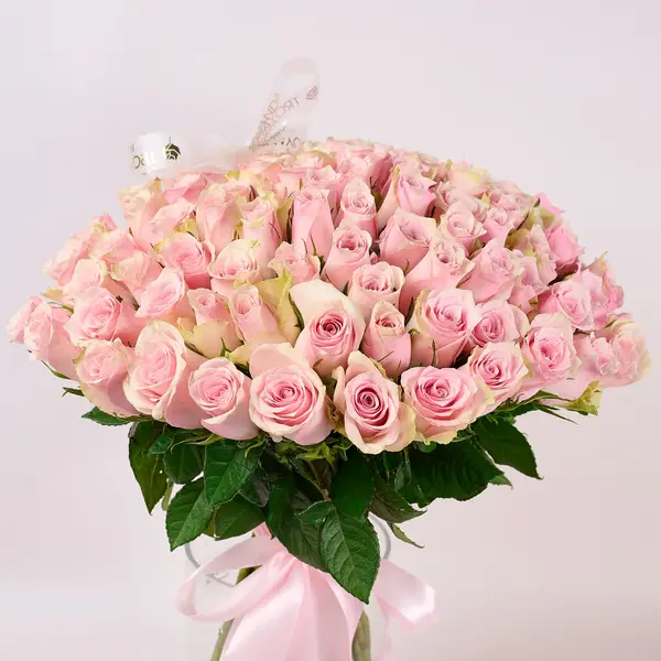 Букет 101 Троянда Пінк Атена купити