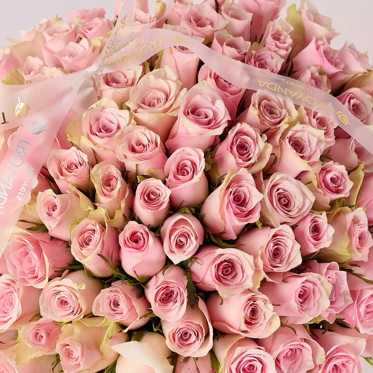 Букет 101 Троянда Пінк Атена купити недорого в Україні, фото 3