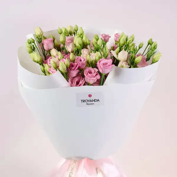 Букет 11 Розовых эустом купить