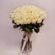 Букет 75 Троянд білих Мондіаль купити недорого в Україні, фото 820
