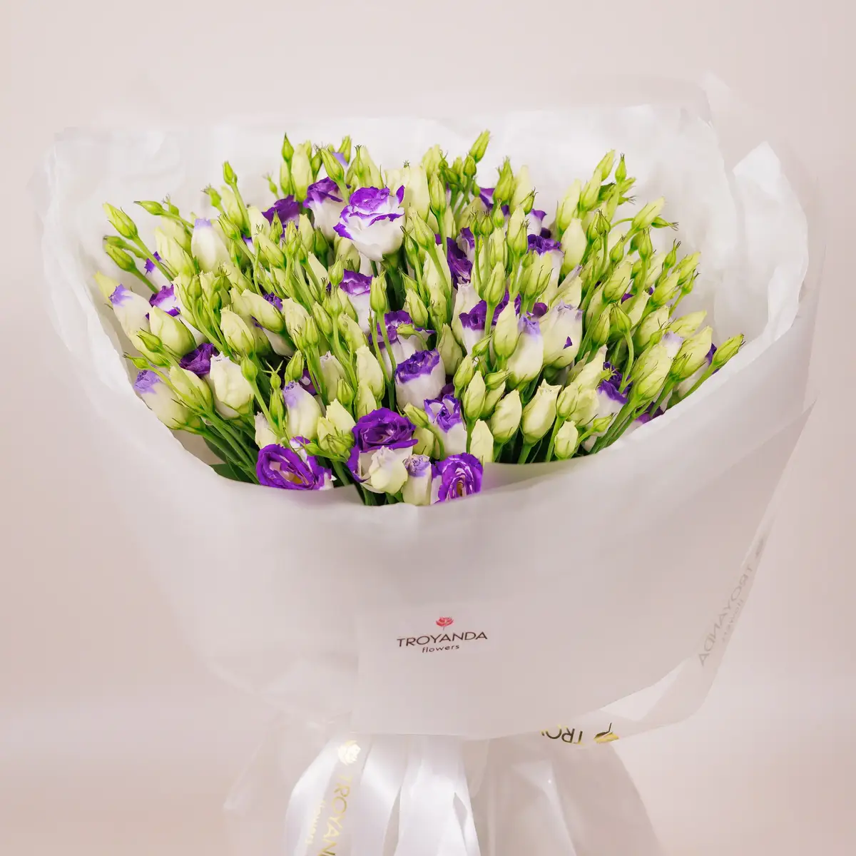 Букет 11 Біло-фіолетових еустом купити недорого в Україні, фото 2