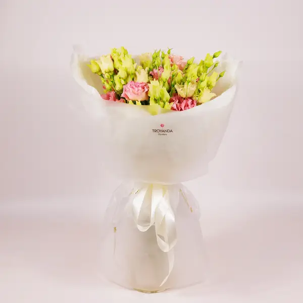 Букет 11 Персиковых еустом купить