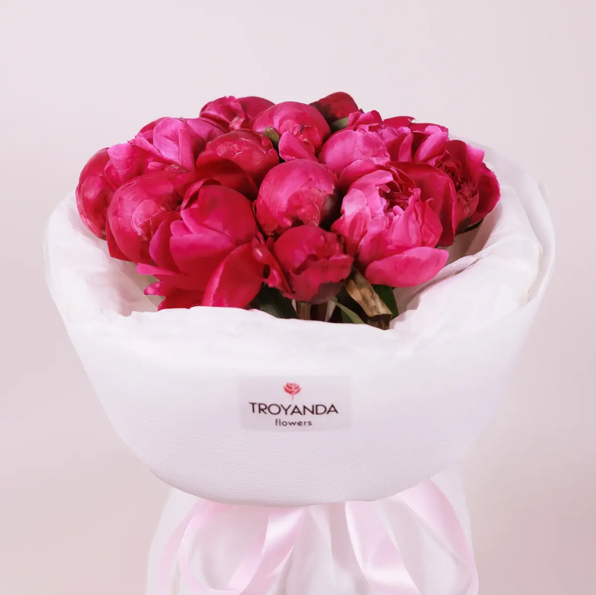 Букет 15 Малиновых Пионов Ред Сара купить недорого в Украине, фото 2