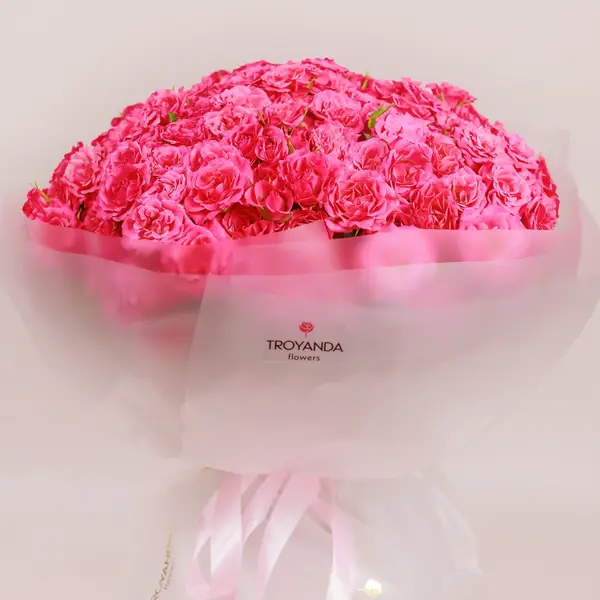 Букет 55 Троянд спрей Ліана купити