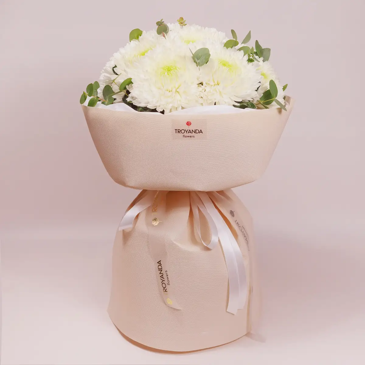 Букет 11 Однобутонных Белых Хризантем. купить