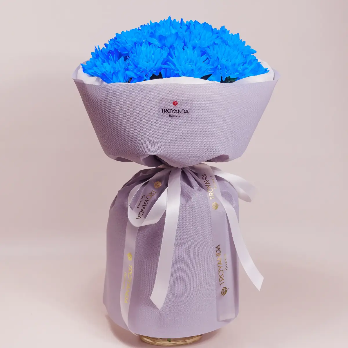 Букет из 9 синих хризантемы купить