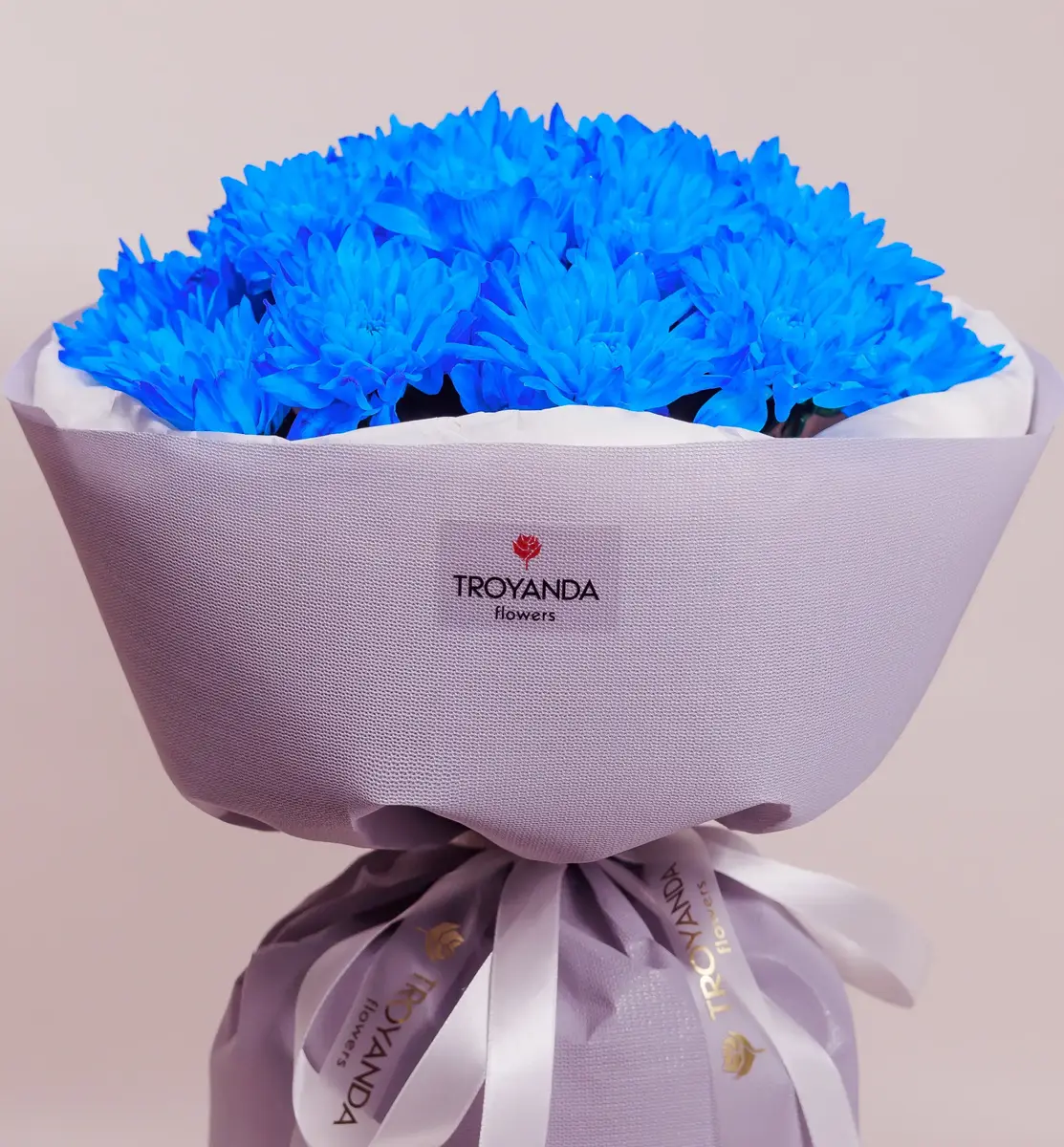 Букет из 9 синих хризантемы купить недорого в Украине, фото 2